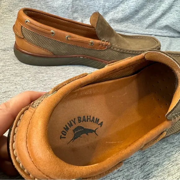 TOMMY BAHAMA TB-267 Brown Leather Loafers, Size 11.5, NWOT