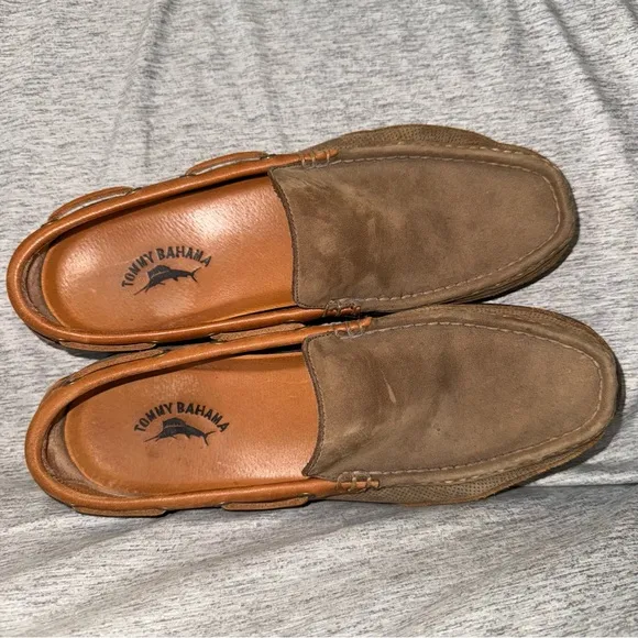 TOMMY BAHAMA TB-267 Brown Leather Loafers, Size 11.5, NWOT