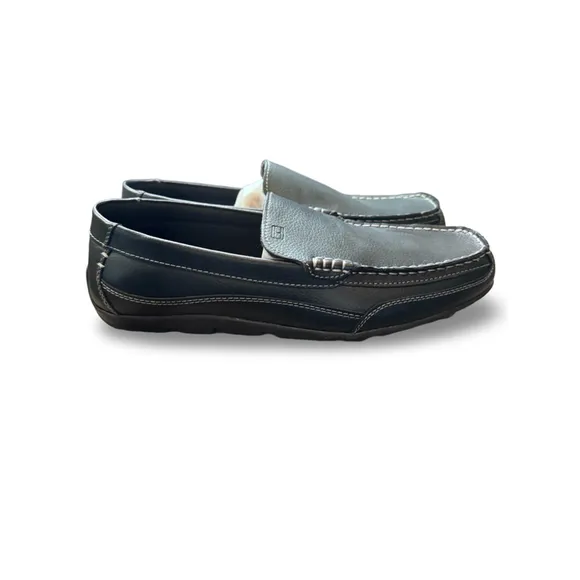 Tommy Hilfiger Men’s Dathan-F Black Leather Loafers - Size 9.5M, New in Box