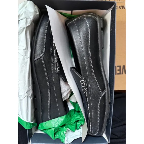 Tommy Hilfiger Men’s Dathan-F Black Leather Loafers - Size 9.5M, New in Box