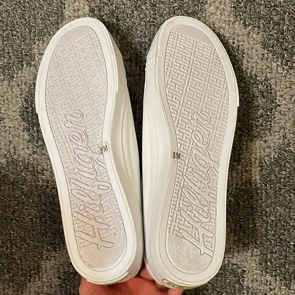 Tommy Hilfiger slip on white sneakers
