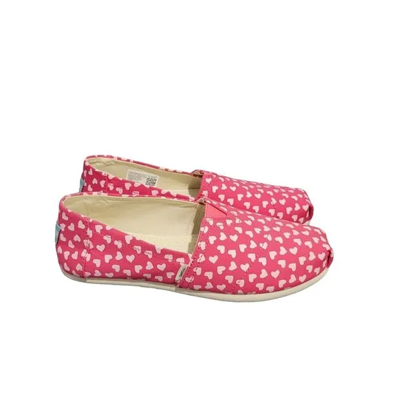 TOMS  Wmm belmont raspberry hearts Women's Casual Flat Slip On Size 6