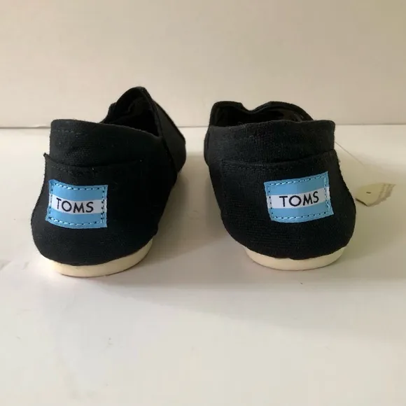 Toms Women's Classic Black Canvas Slip-On Espadrilles Alpargatas NWT