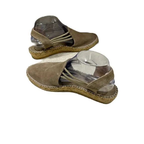 Toni Pons Suede Espadrilles EU 40 Origins Noelia Taupe Slingback Slip On Spain