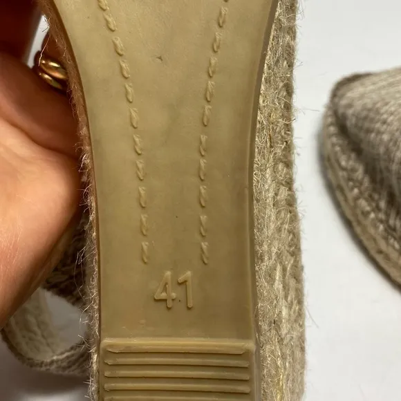 Toni Pons Taga-Sd Women’s Open Toe Beige Espadrilles Sandals Sz EU 41 US 10
