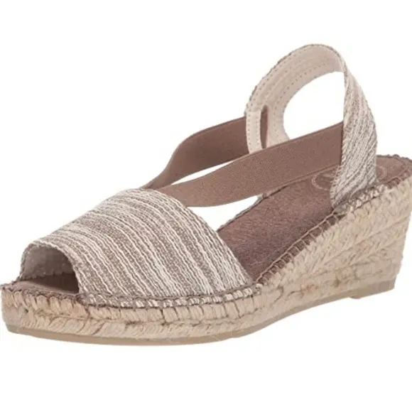 Toni Pons Taga-Sd Women’s Open Toe Beige Espadrilles Sandals Sz EU 41 US 10