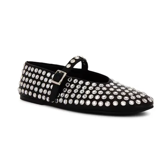 Tony Bianco Miami Flats - Black Leather