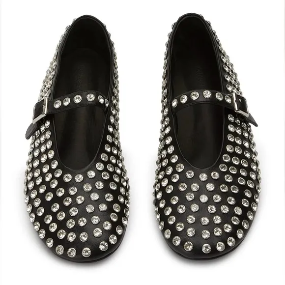 Tony Bianco Miami Flats - Black Leather