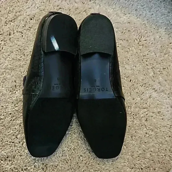 Torgeis Black Crocodile Embossed Quiet Luxury Old Money Driving Loafers …