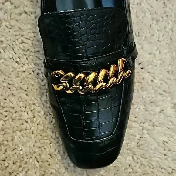 Torgeis Black Crocodile Embossed Quiet Luxury Old Money Driving Loafers …