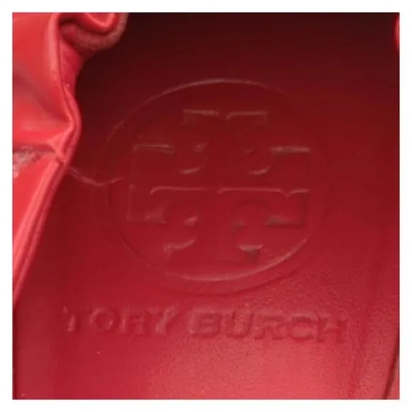 Tory Burch Ballet Flats Women's 9M Minnie Red Leather Ballerina Flats Slip On