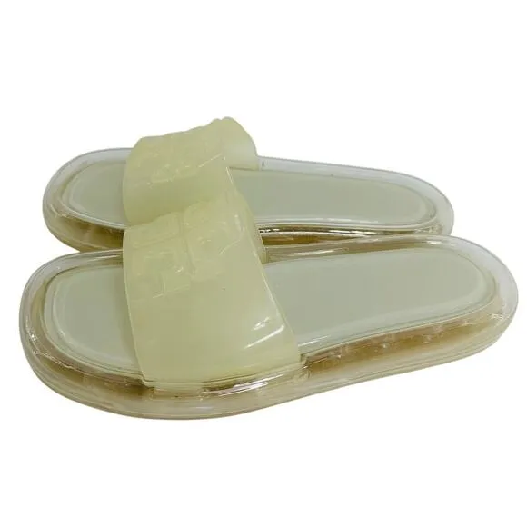 Tory Burch Bubble Jelly Slides Sandals in New Ivory size 7