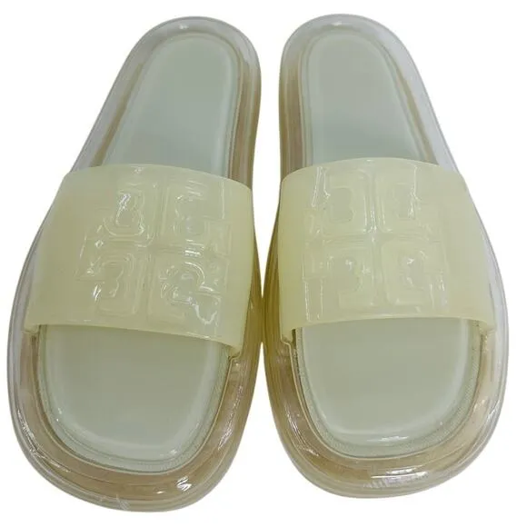 Tory Burch Bubble Jelly Slides Sandals in New Ivory size 7