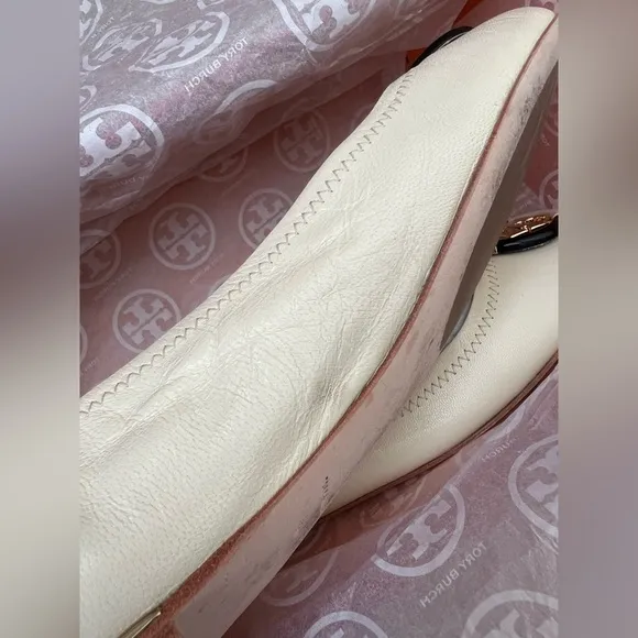 Tory Burch Cream Ballet Flats