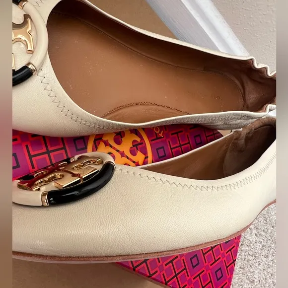 Tory Burch Cream Ballet Flats