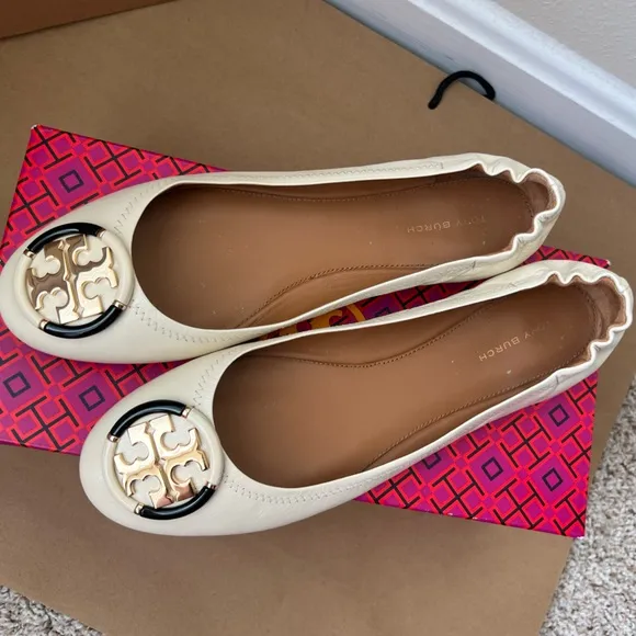 Tory Burch Cream Ballet Flats