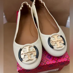 Tory Burch Cream Ballet Flats