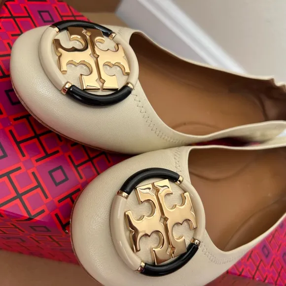 Tory Burch Cream Ballet Flats