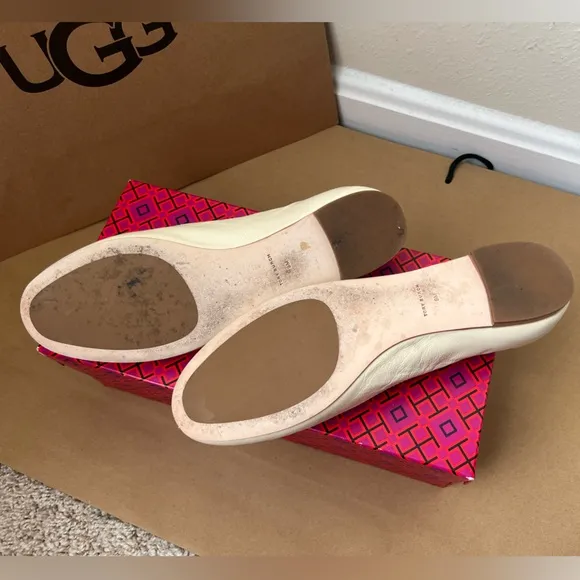 Tory Burch Cream Ballet Flats