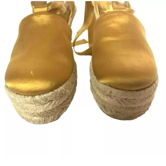 Tory Burch Elisa Wedge Espadrille Golden Fry
