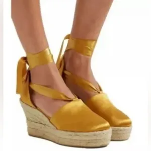 Tory Burch Elisa Wedge Espadrille Golden Fry