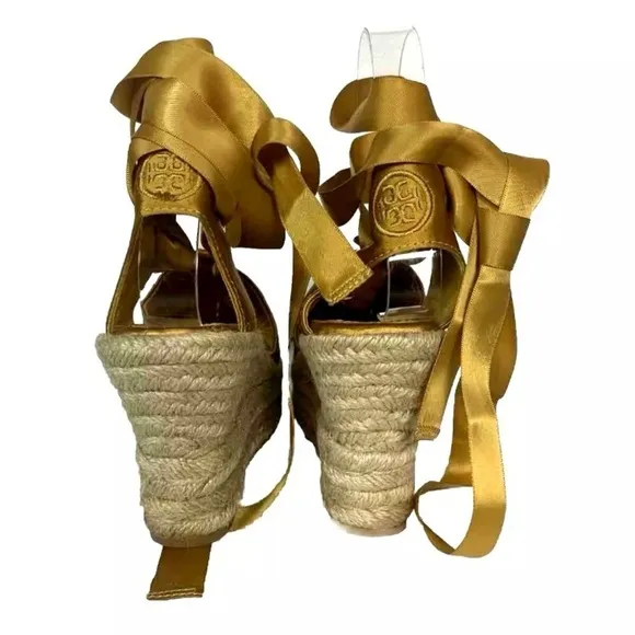 Tory Burch Elisa Wedge Espadrille Golden Fry