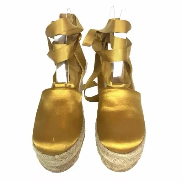 Tory Burch Elisa Wedge Espadrille Golden Fry