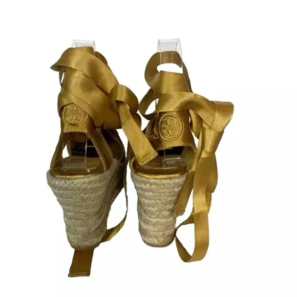 Tory Burch Elisa Wedge Espadrille Golden Fry