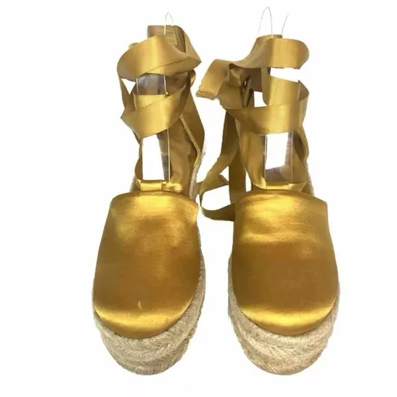 Tory Burch Elisa Wedge Espadrille Golden Fry