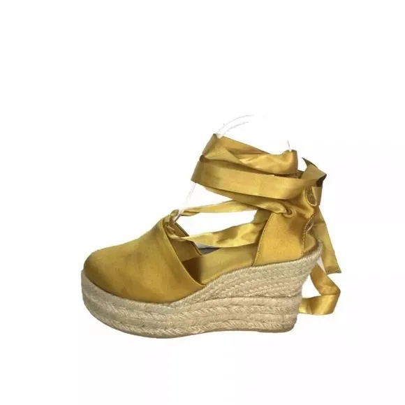 Tory Burch Elisa Wedge Espadrille Golden Fry