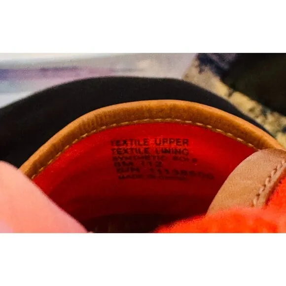 Tory Burch Flat Slip On Shoes Sz. 8M Carmen Sol Flame Red Espadrilles