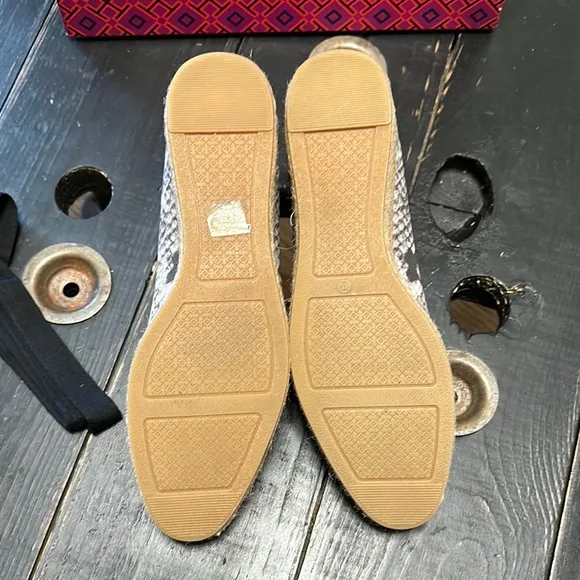TORY BURCH Heather 40MM Wedge Espadrille - Roccia (Natural) Printed Satin