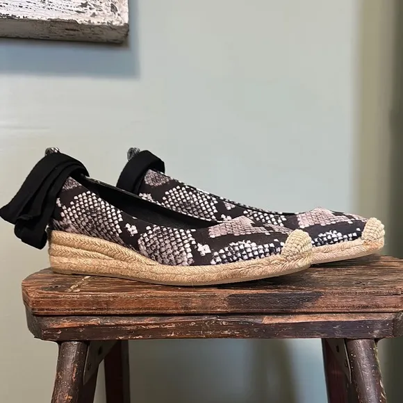 TORY BURCH Heather 40MM Wedge Espadrille - Roccia (Natural) Printed Satin