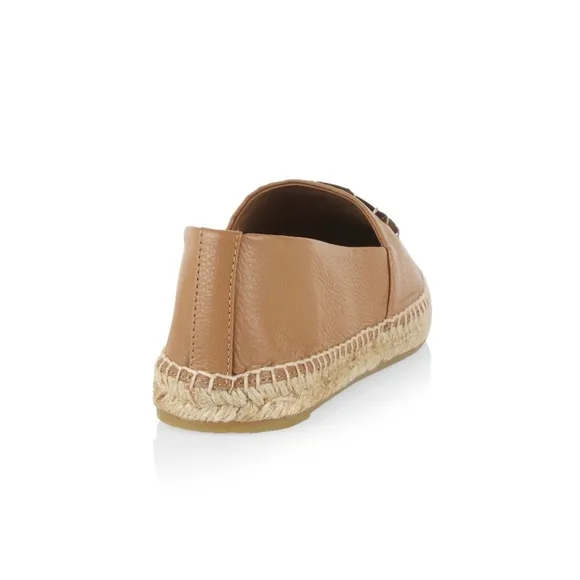 Tory Burch Ines Leather Espadrille Almond Flour Size 11  NIB