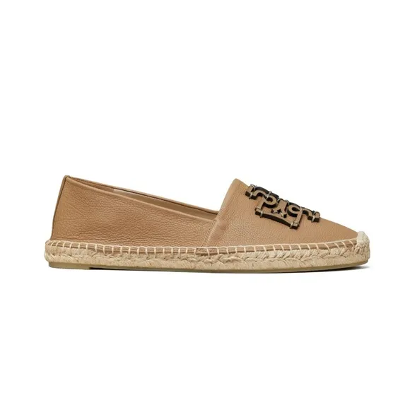 Tory Burch Ines Leather Espadrille Almond Flour Size 11  NIB