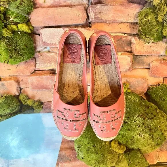 TORY BURCH Ines Leather Espadrilles SZ6