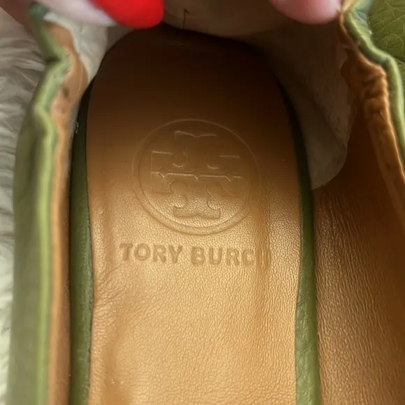 TORY BURCH Leather Miller Espadrilles in Khaki Size 10.5
