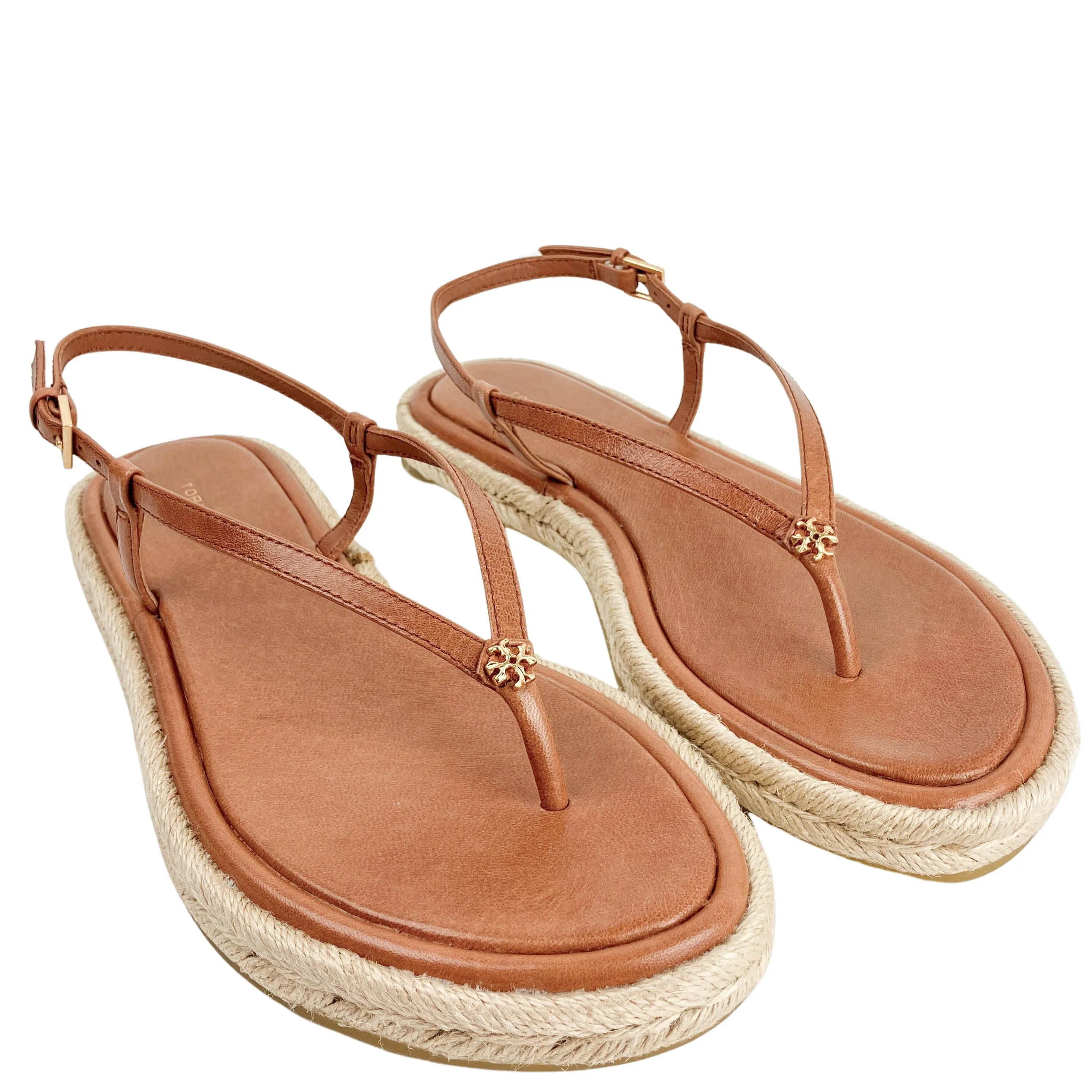 Tory Burch Logo Espadrilles in Tan