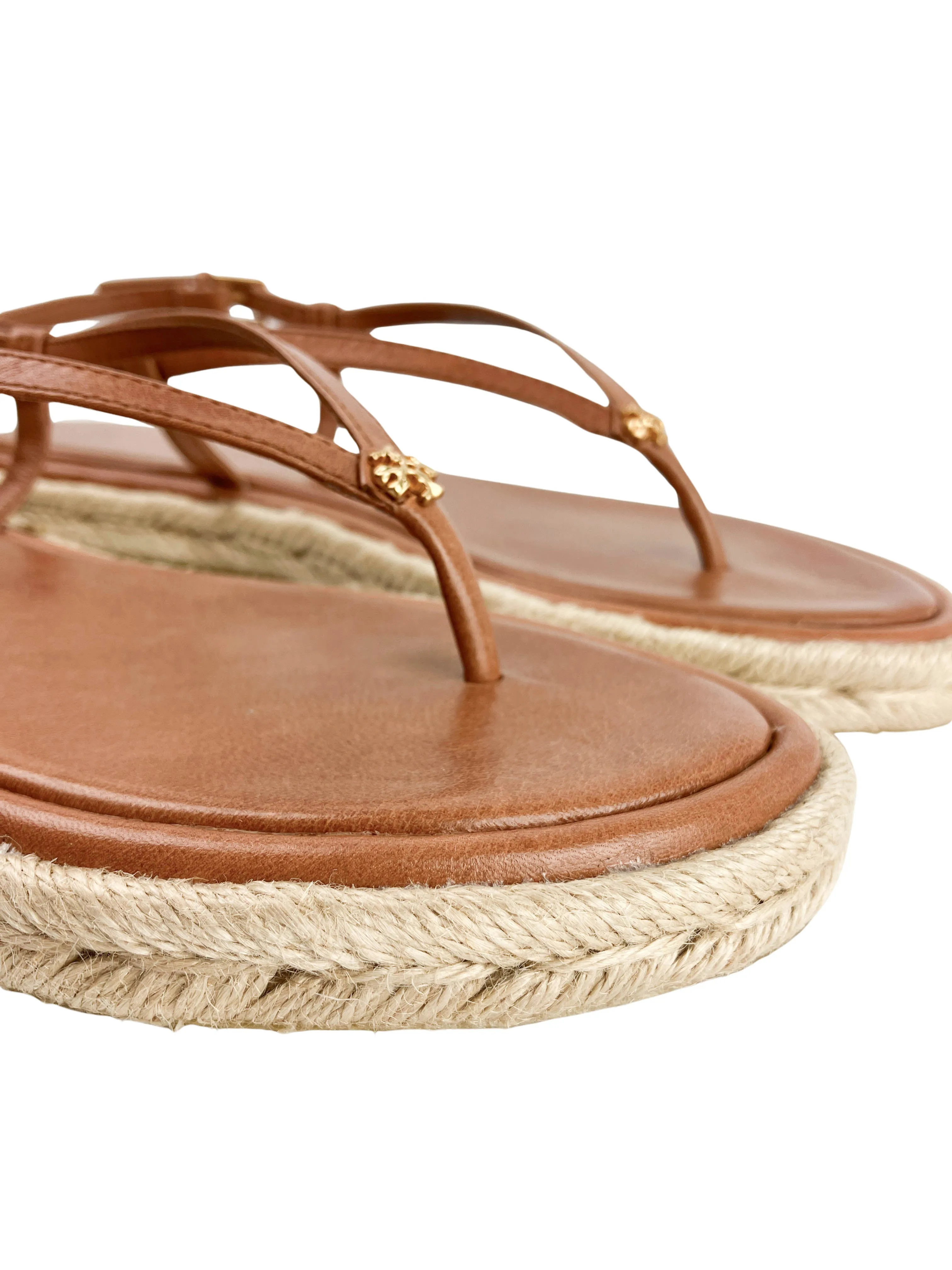 Tory Burch Logo Espadrilles in Tan