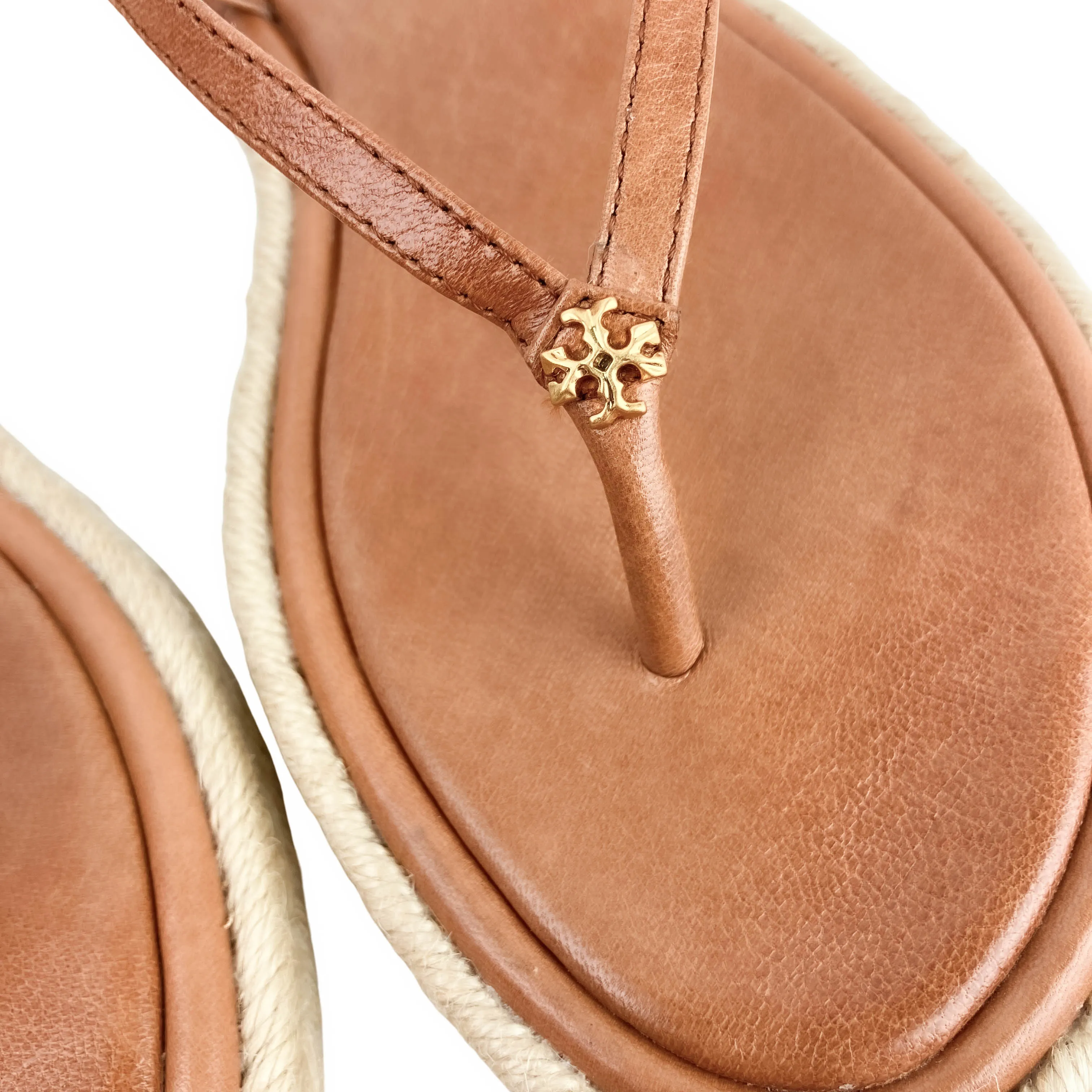 Tory Burch Logo Espadrilles in Tan