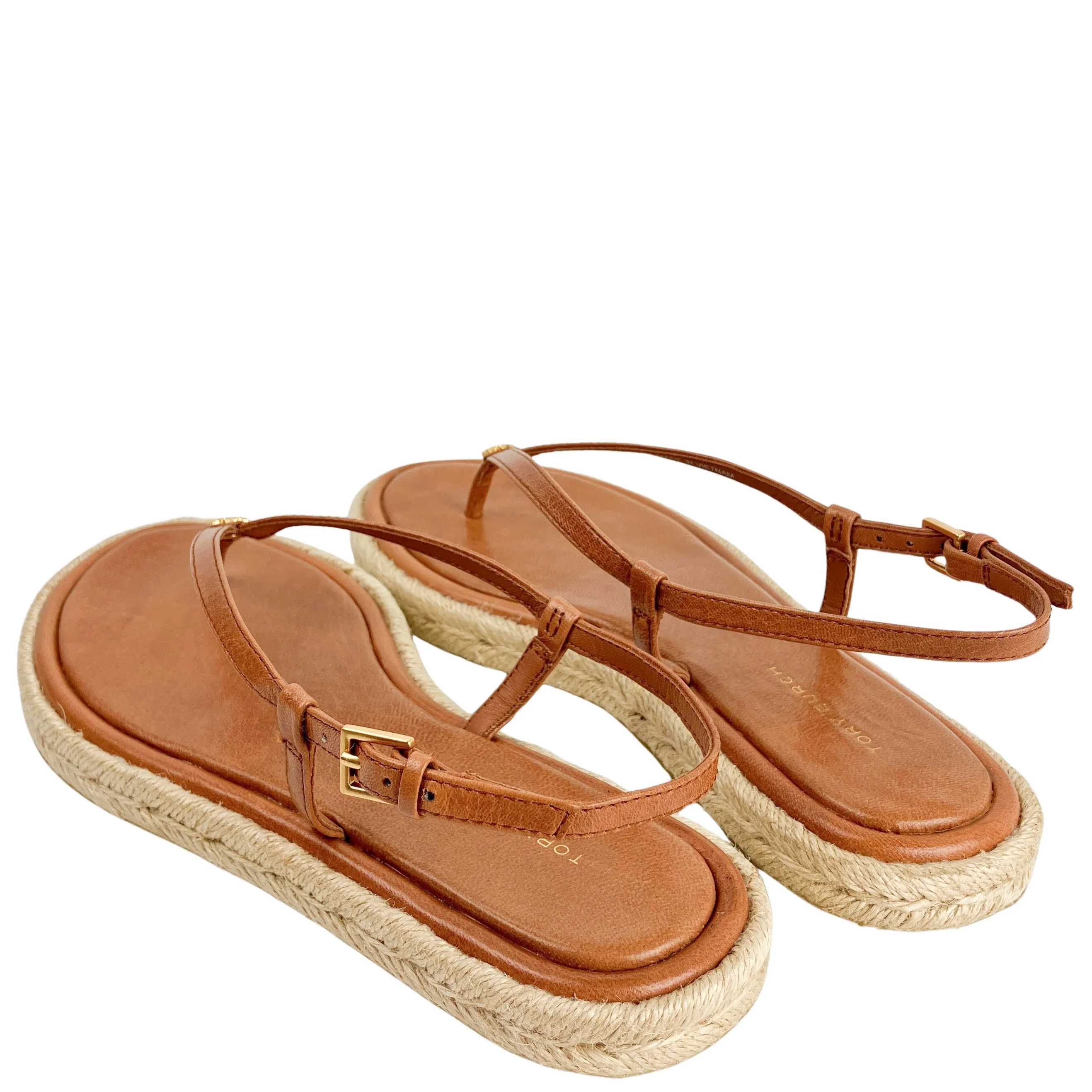 Tory Burch Logo Espadrilles in Tan