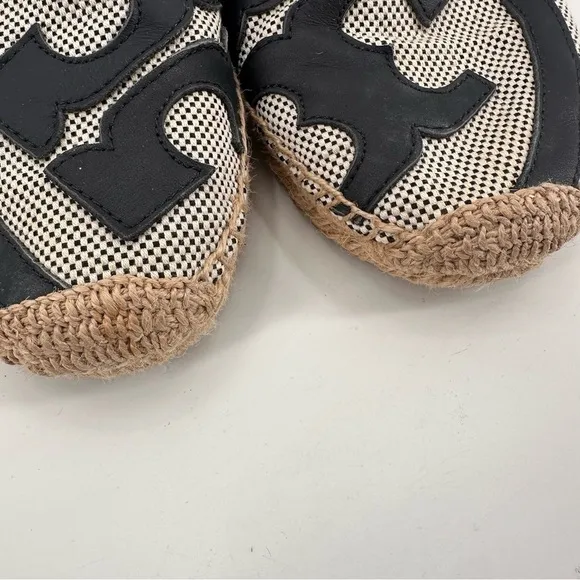 Tory Burch Logo Lonnie Espadrilles Flats Size 9