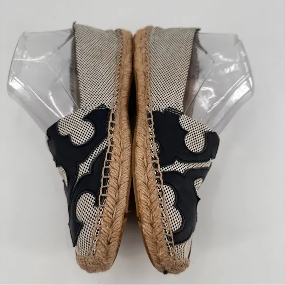 Tory Burch Logo Lonnie Espadrilles Flats Size 9