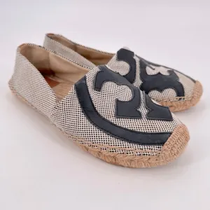 Tory Burch Logo Lonnie Espadrilles Flats Size 9