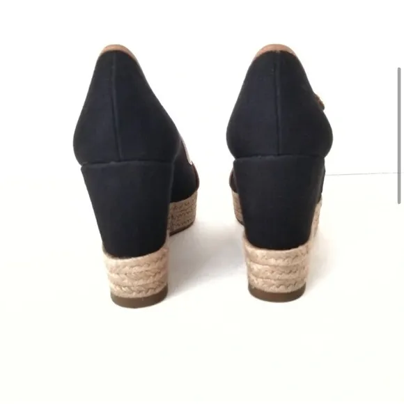 Tory Burch Majorca Espadrilles Peep Toe Wedge- Size 8.5
