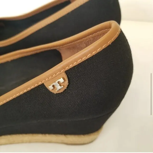 Tory Burch Majorca Espadrilles Peep Toe Wedge- Size 8.5