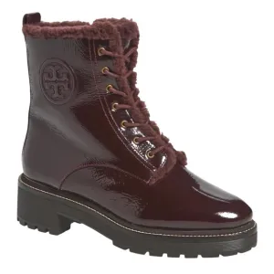 Tory Burch Miller Genuine Shearling Lined Combat Boots