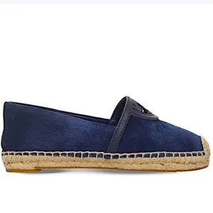 Tory Burch navy suede Sidney espadrilles navy