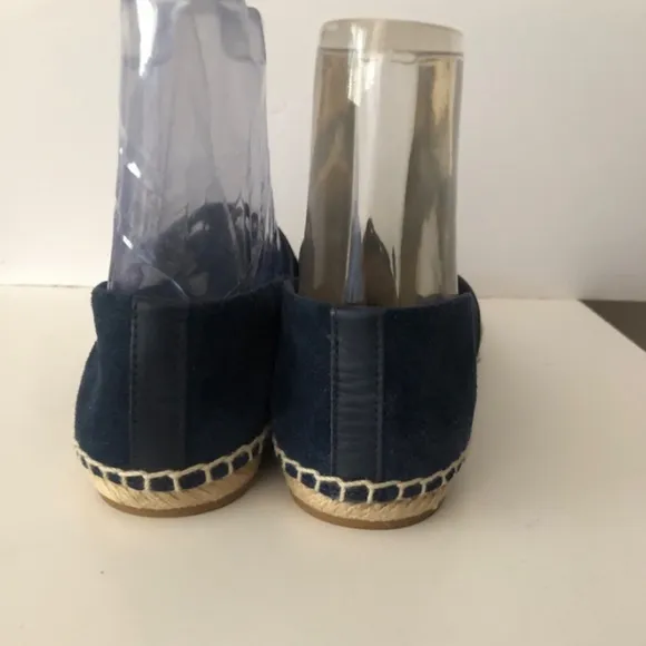 Tory Burch navy suede Sidney espadrilles navy