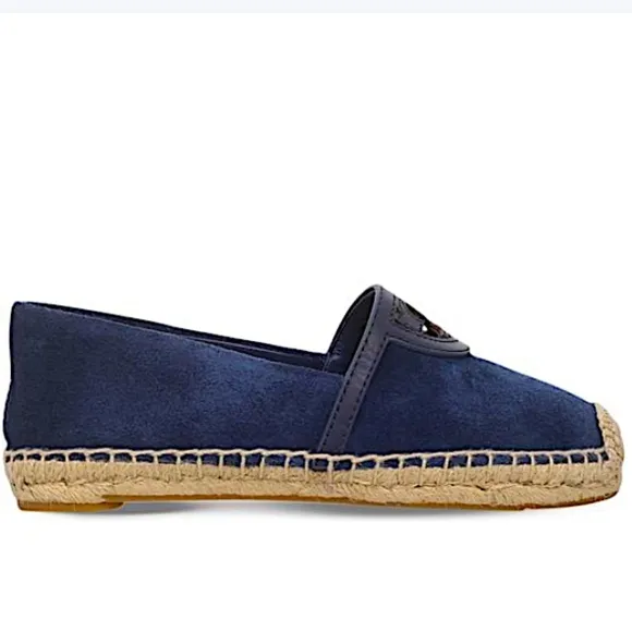 Tory Burch navy suede Sidney espadrilles navy